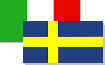 Italian and Swedish flags